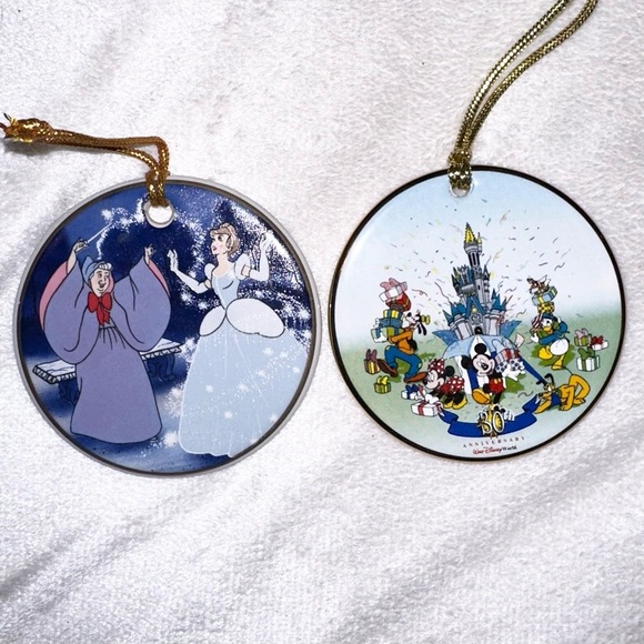 Disney Other - Lot of 2- Walt Disney Animated Classics Cinderella & 30th Anniversary Ornaments